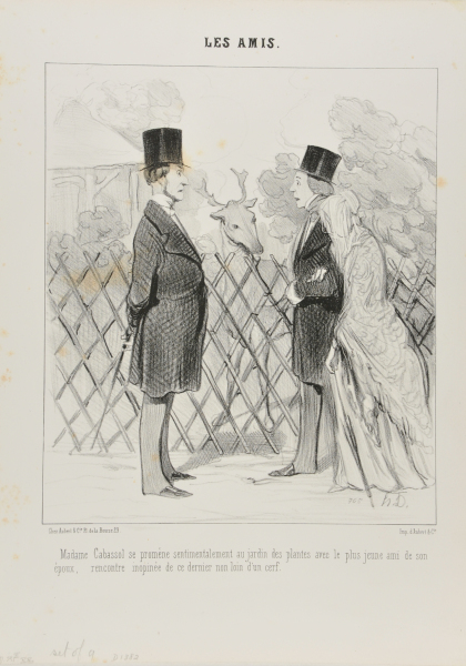 Madame Cabassol se promène sentimentalement au jardin des plantes avec le plus jeune ami de son époux. Recontre inopinée de ce dernier non loin d’un cerf. - Image 3