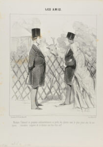 Madame Cabassol se promène sentimentalement au jardin des plantes avec le plus jeune ami de son époux. Recontre inopinée de ce dernier non loin d’un cerf.