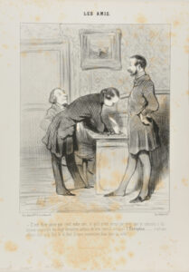 C’est bien parce que c’est votre ami, et qu’il m’est amené par vous que je consens à lui laisser souscrire les vingt dernières actions de mon journal colossal l’Européen . . . . . c’est une affaire d’or qu’il fait là et dont il vous remerciera bien dans la suite! . . . .