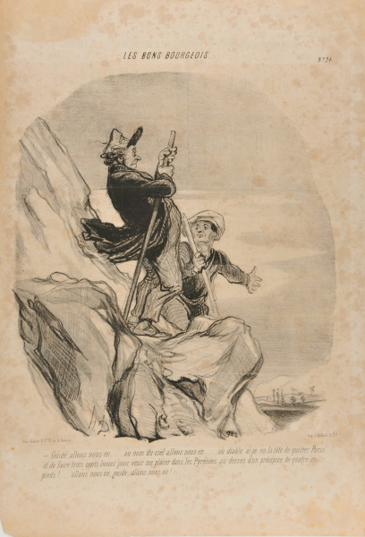 Guide, allons nous en…. au nom du ciel allons nous en… où diable ai-je eu la tête de quitter Paris et de faire trois cents lieues pour venir me placer dans les Pyrénées au dessus d’un précipice de quatre cents pieds!… allons nous en, guide, allons nous en!… - Image 2