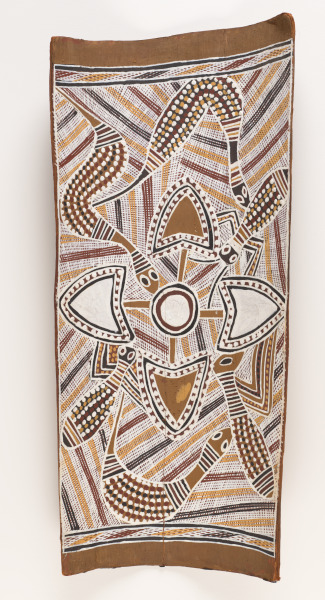 Bark Painting showing Wititj at Garrimala - Image 4