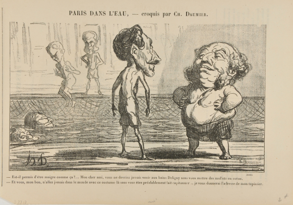 Est-il permis d’être maigre comme ça?… Mon cher ami, vous ne devriez jamais venir aux bains Deligny sans vous mettre de mollets en coton. – Et vous, mon bon, n’allez jamais dans le monde avec ce costume-là sans vous être préalablement fait capitonner… je vous donnerai l’adresse de mon tapissier. - Image 3