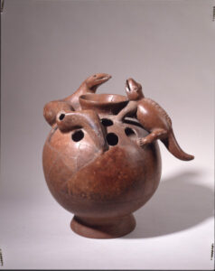 Vessel with Iguana and Snake