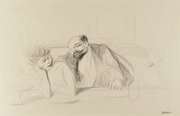 Couple Seated at a Café Table - Image 2