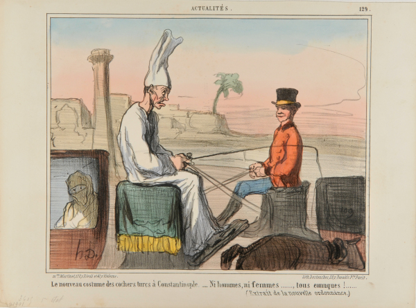 Le nouveau costume des cochers turcs à Constantinople – Ni hommes, ni femmes……, tous eunuques!…… (Extrait de la nouvelle ordonnance). - Image 2