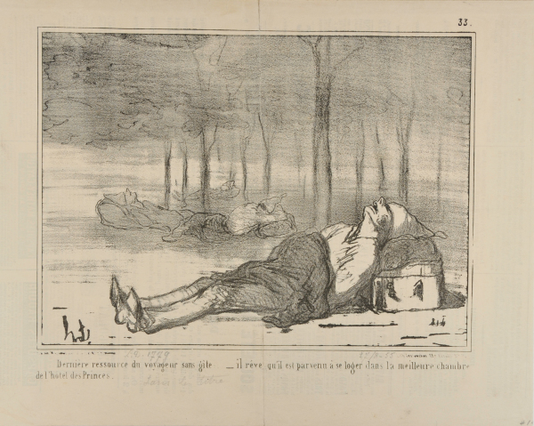 Dernière ressource du voyageur sans gîte: – il rêve qu’il est parvenu à se loger dans la meilleure chambre de l’hôtel des Princes. - Image 2