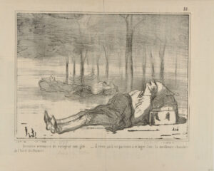 Dernière ressource du voyageur sans gîte: – il rêve qu’il est parvenu à se loger dans la meilleure chambre de l’hôtel des Princes.