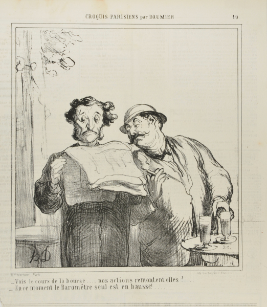 LOOK, THE QUOTATIONS FROM THE STOCK EXCHANGE... ARE OUR SHARES GOING UP? - RIGHT NOW, THE ONLY THING THAT CLIMBS IS THE BAROMETER!
