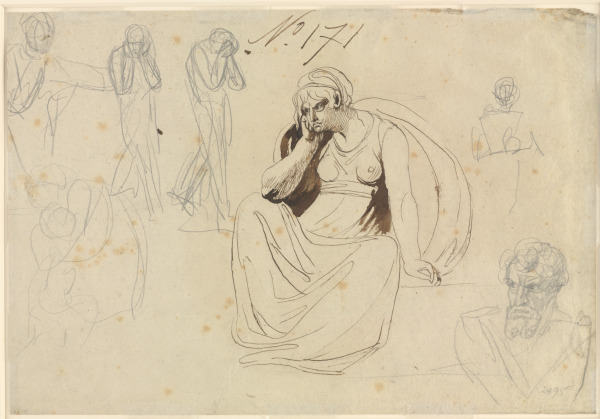 Medea Contemplating the Murder of Her Children (recto); Medea Contemplating the Murder of Her Children (verso) - Image 8