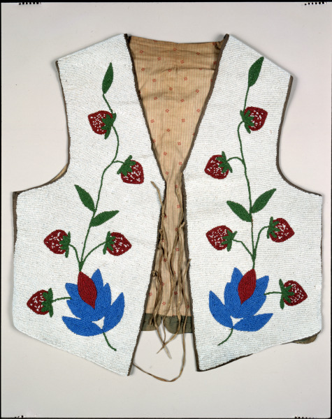 Vest with Beaded Strawberry Design - Image 3