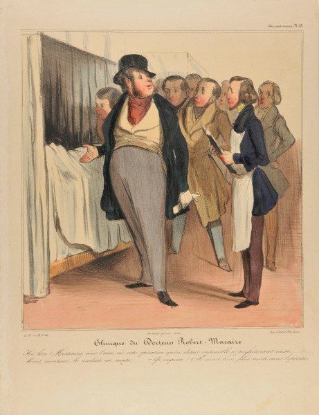 Clinique du Docteur Robert-Macaire. Hé bien ! Messieurs, vous l’avez vu, cette opération qu’on disait impossible a parfaitement réussi…. – Mais, monsieur, la malade est morte…… – Qu’importe ! Elle serait bien plus morte sans l’opération. - Image 3