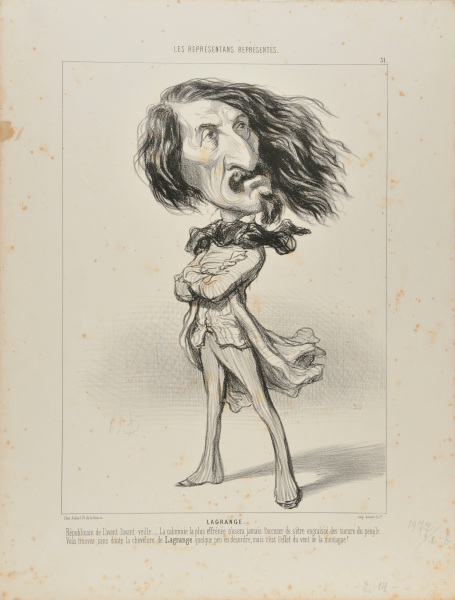 Lagrange. Républicain de l’avant-veille. – La calomnie la plus effrénée n’osera jamais l’accuser de s’être engraissé des sueurs du peuple. Vous trouverez sans doute la chevelure de Lagrange quelque peu en désordre, mais c’est l’effet du vent de la montagne! - Image 4