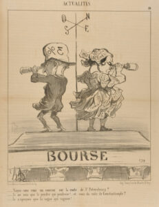 Voyez-vous venir un courrier sur la route de St. Pétersbourg? – Je ne vois que la poudre qui poudroie!… et vous du coté de Constantinople? – Je n’aperçois que la vague qui vaguoie!