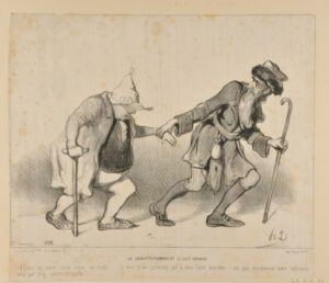 Le constitutionnel et the juif errant. Allons! en route, mon vieux, en route…….. si moi je ne parviens pas à vous faire marcher c’est que décidément votre infirmité sera par trop constitutionnelle!…