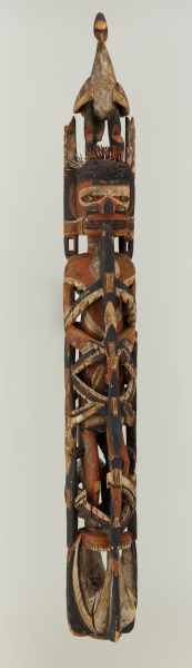 Post in the Form of a Male Figure with a Fish and Bird - Image 4