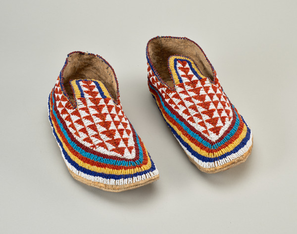 Pair of Man's Beaded Moccasins