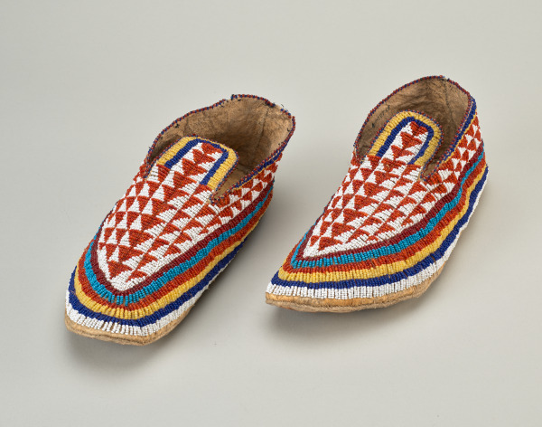 Pair of Man’s Beaded Moccasins - Image 5