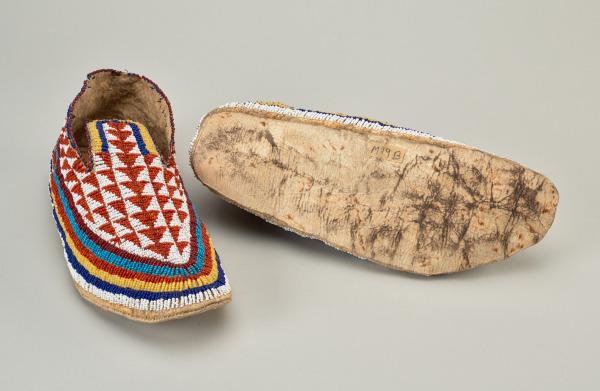 Pair of Man’s Beaded Moccasins - Image 3