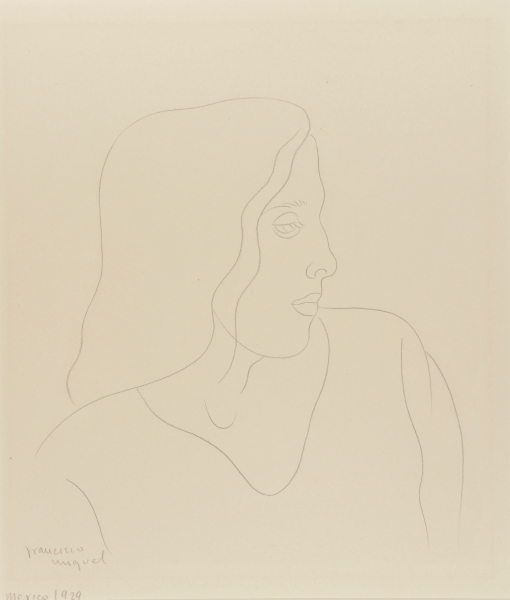 HEAD OF A MEXICAN WOMAN IN PROFILE