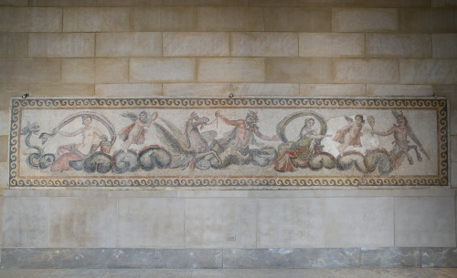 Fragment of floor mosaic depicting a procession of sea gods and creatures - Image 4