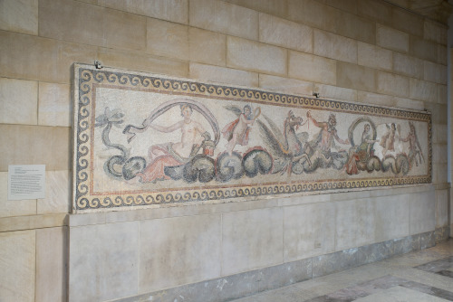 Fragment of floor mosaic depicting a procession of sea gods and creatures - Image 3