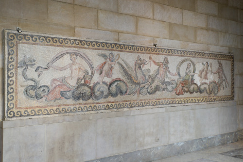 Fragment of floor mosaic depicting a procession of sea gods and creatures - Image 2