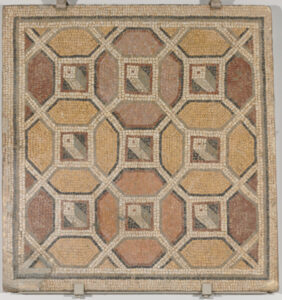 Fragment of floor mosaic depicting intersecting octagons