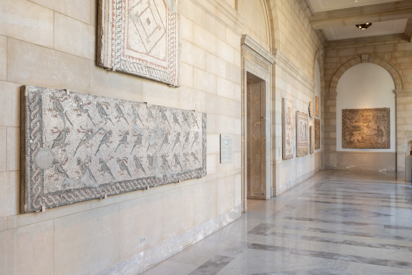 Fragment of floor mosaic depicting beribboned parrots - Image 2