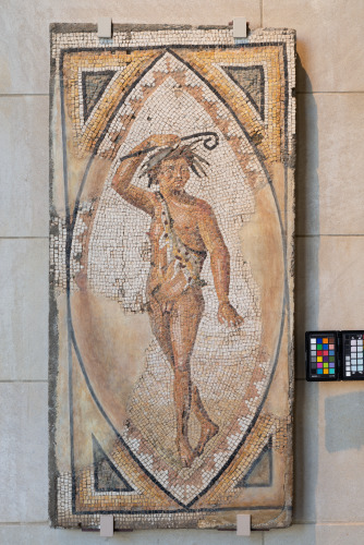 Fragment of floor mosaic depicting dancing boy - Image 2