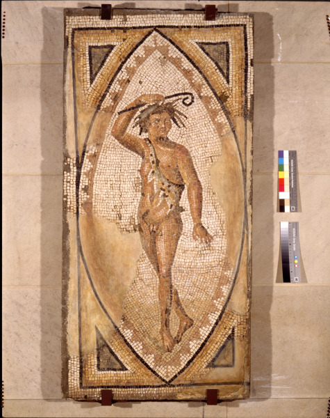 Fragment of floor mosaic depicting dancing boy - Image 3