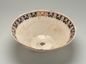 Large Bowl with Scroll Border