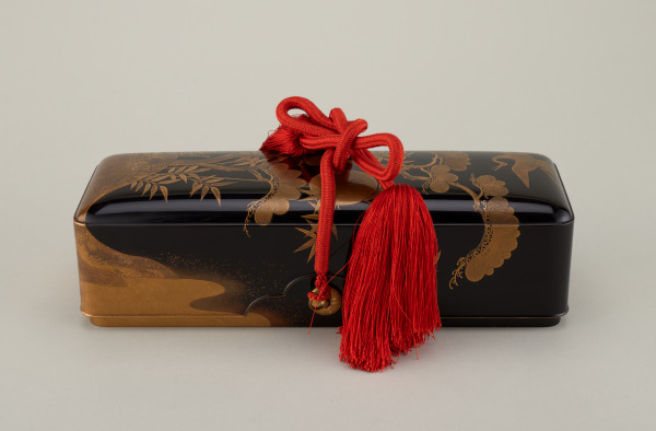 Letter Box Decorated with Longevity Symbols (bamboo, pine, crane and tortoise) - Image 5