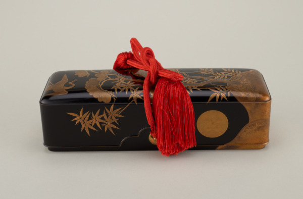 Letter Box Decorated with Longevity Symbols (bamboo, pine, crane and tortoise) - Image 4