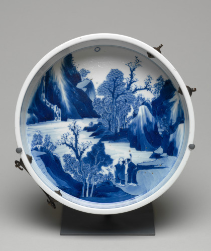 Dish with Landscape of Mountains and River - Image 2