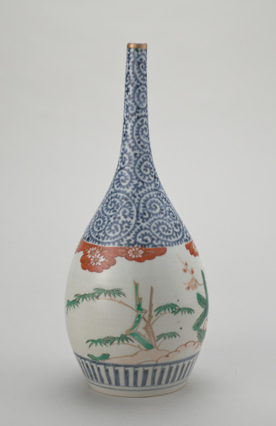 Sake Bottle Decorated with “The Three Friends of Winter” - Image 5