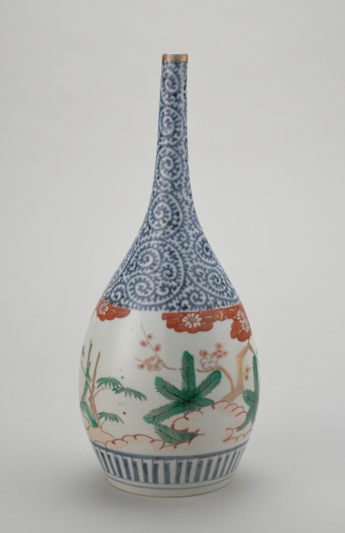 Sake Bottle Decorated with “The Three Friends of Winter” - Image 2