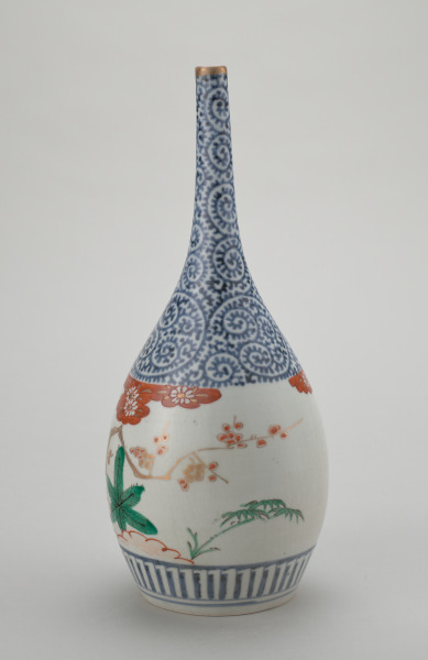Sake Bottle Decorated with “The Three Friends of Winter” - Image 3