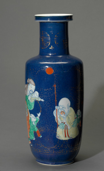 Vase Decorated with the Three Star Gods (Longevity, Happiness, Riches) - Image 5
