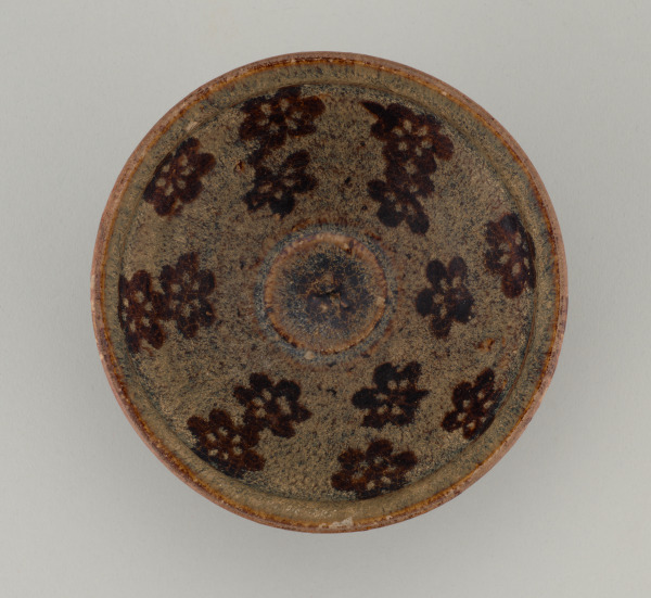 Tea Bowl Decorated Resist Pattern of Flower Blossoms - Image 2