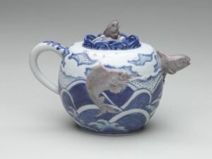 Teapot Decorated with Five Leaping Carp