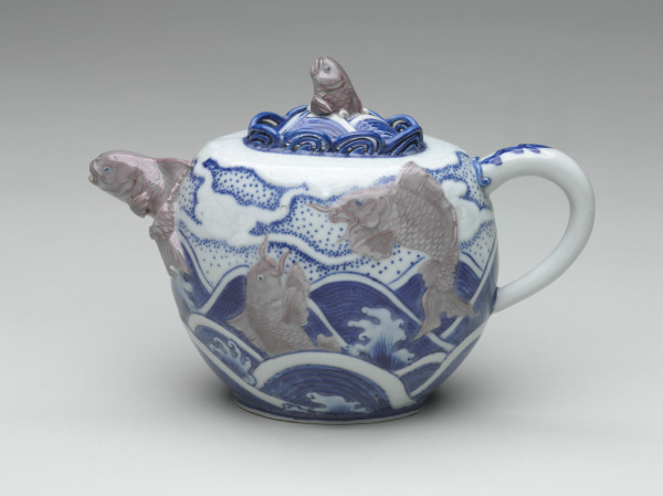 Teapot Decorated with Five Leaping Carp - Image 2