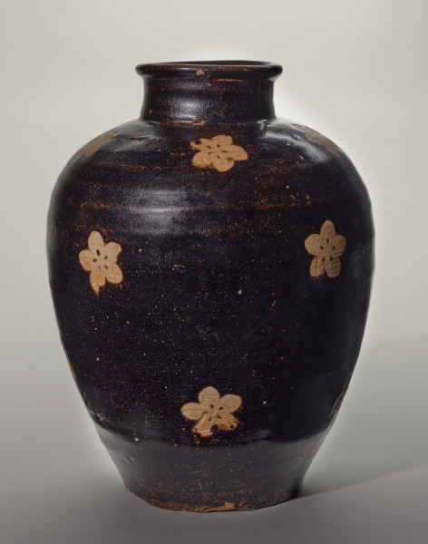 Wine Jar Decorated with Biscuit-Reserved Plum Blossoms - Image 2