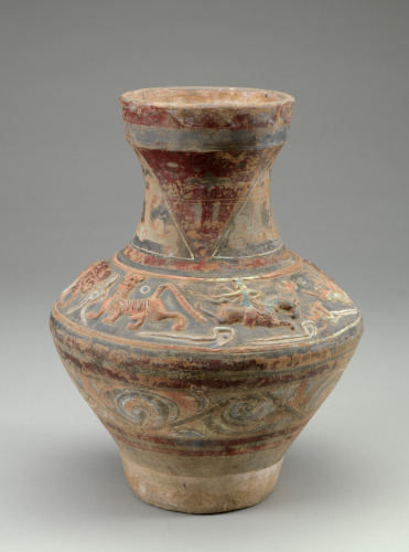 Wine Storage Vessel (Hu) Decorated with Hunting Scene