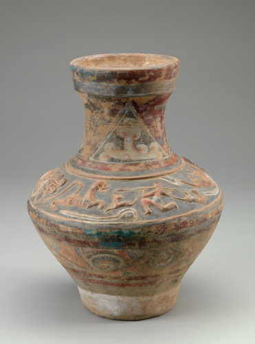 Wine Storage Vessel (Hu) Decorated with Hunting Scene - Image 2