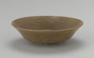 Bowl Decorated with Molded Flower-and-Leaf Design