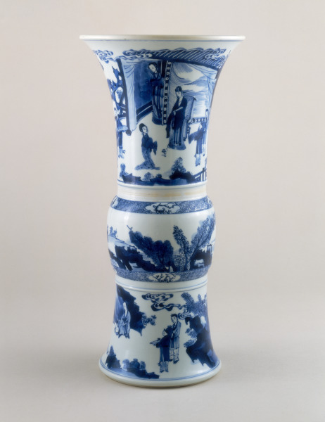 Large Zun-shaped Vase Decorated with Figural Scenes and Landscapes - Image 6