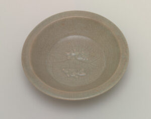 Dish with Decorated with Two Applied Molded Fish