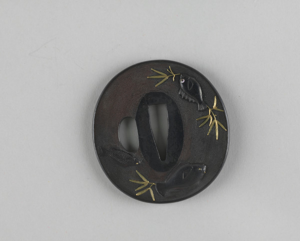 Sword Guard (tsuba) Decorated with Seven Fish - Image 2