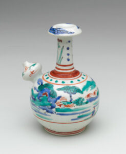 Drinking Vessel (Kendi) with Tropical Landscape Design