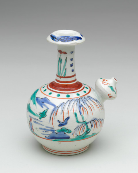 Drinking Vessel (Kendi) with Tropical Landscape Design - Image 2